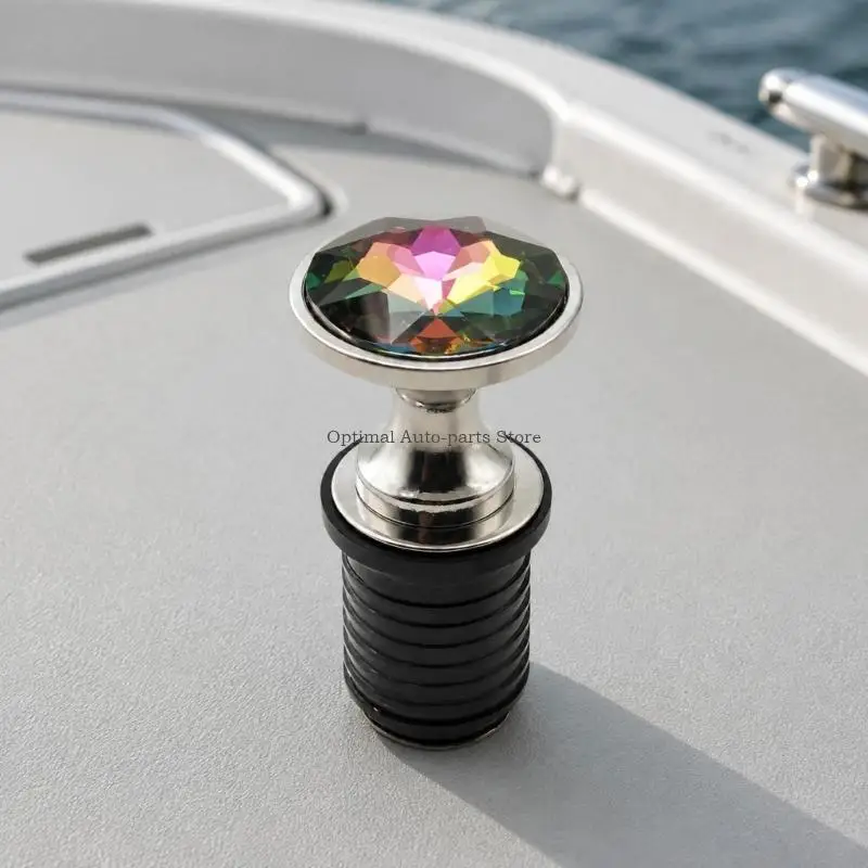  1Inch Marine Compartment Drain Plug Closure with Textured Rubber Body and Hand-Tightened Design for Temporary Drain Access