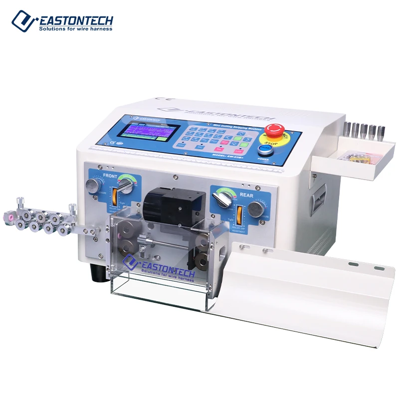 

Автоматический станок для зачистки, обрезки и снятия изоляции с проводов EW-03B+ (10 кв. мм, высокоточный)