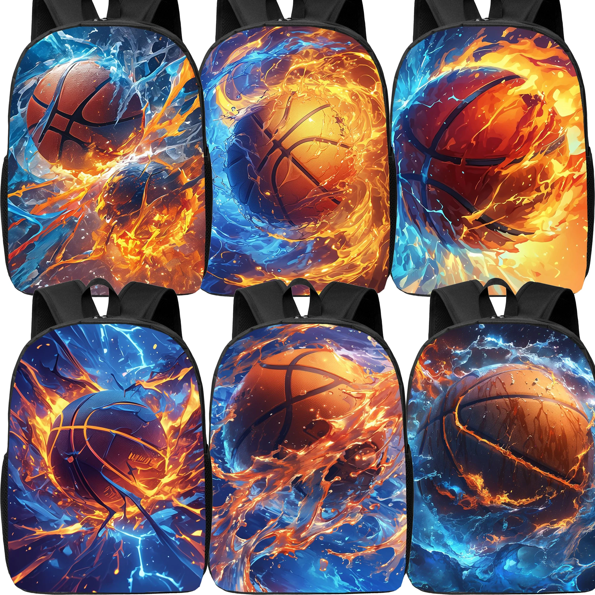 

2D принты, Баскетбольные элементы,Рюкзак,большая вместимость, милый, элегантный, художественный, модный, подарок, путешествия, повседневный