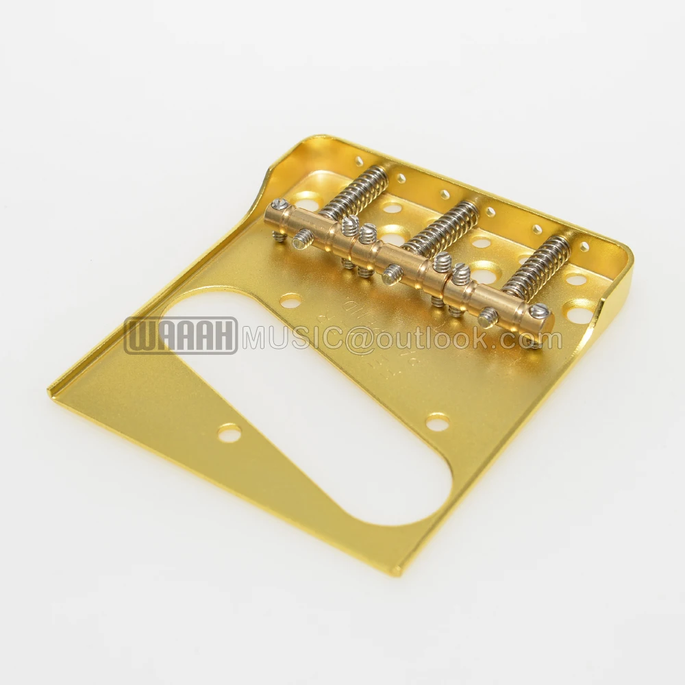 Electric Guitar Bridge Brass Saddle Bridge For Tlcaster Guitar with logo for Electric Guitar Parts Accessories