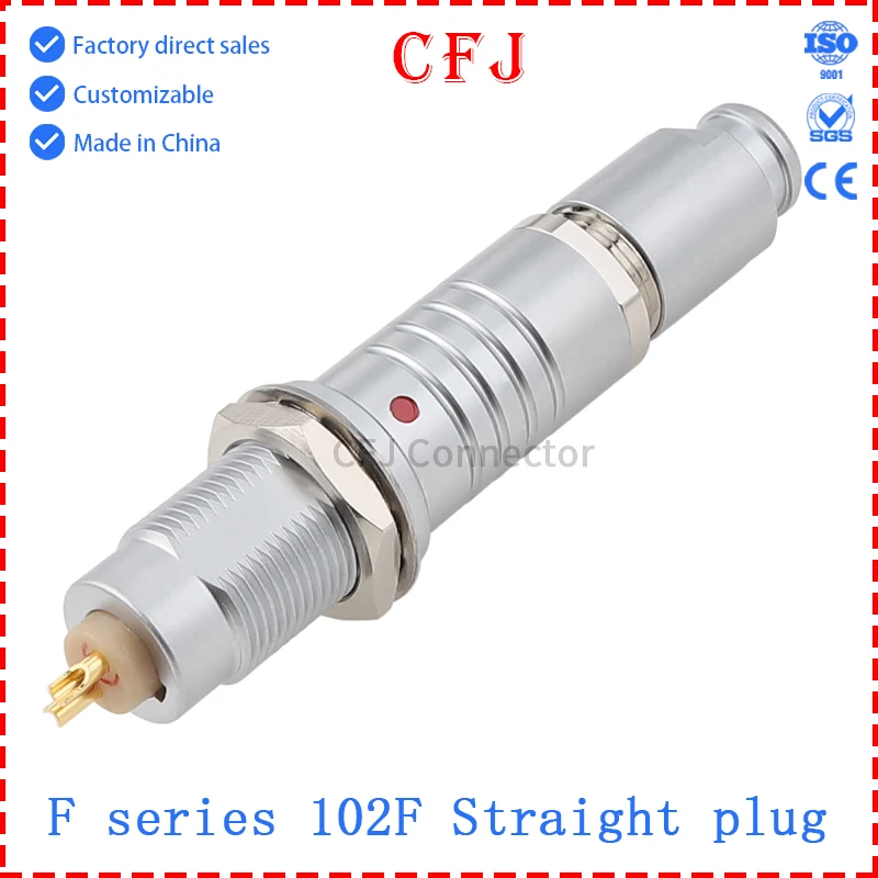 CFJ Long/Short Waterproof Push-Pull Self-Locking FNG FGG Male Plug 102F M7 Metal Connector 2 3 4 5 6 7 9Pin Solderable Cable