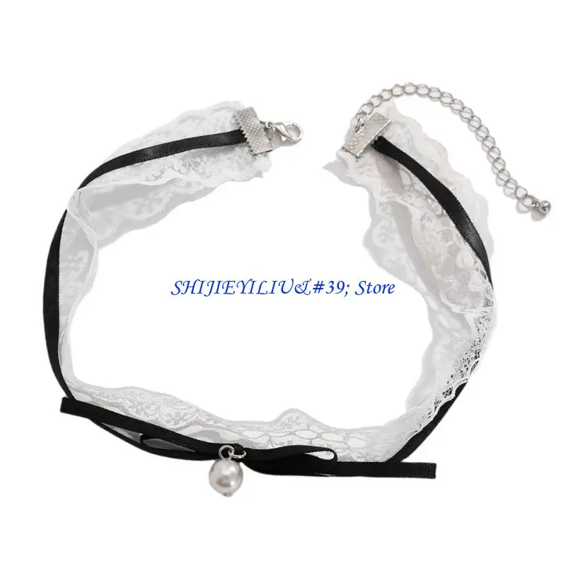 E21F Fringe Necklace with Lovely Bowknot Pendant Perfect for Date Night Accessorizing