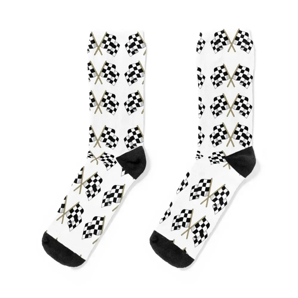 

Checkered Flag. Chequered Flag. WIN. WINNER. Racing Cars. Race. Socks man professional running Novelties Socks For Women Men's
