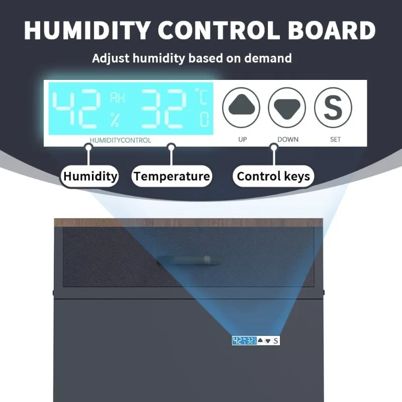 خزانة تخزين خيوط مع مزيل الرطوبة (طاقة تجفيف 60 وات، 8 وات أغسطس. استهلاك) مزيل الرطوبة الصناعي المختوم