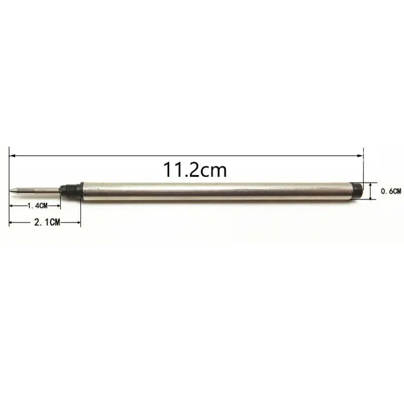 113 mm x 6 mm Tintenroller-Nachfüllungen mit 0,5 Spitze, Kugelschreibermine, passend für Mont Blanc German Ink M401 M506 P163 105159   M710 H-12