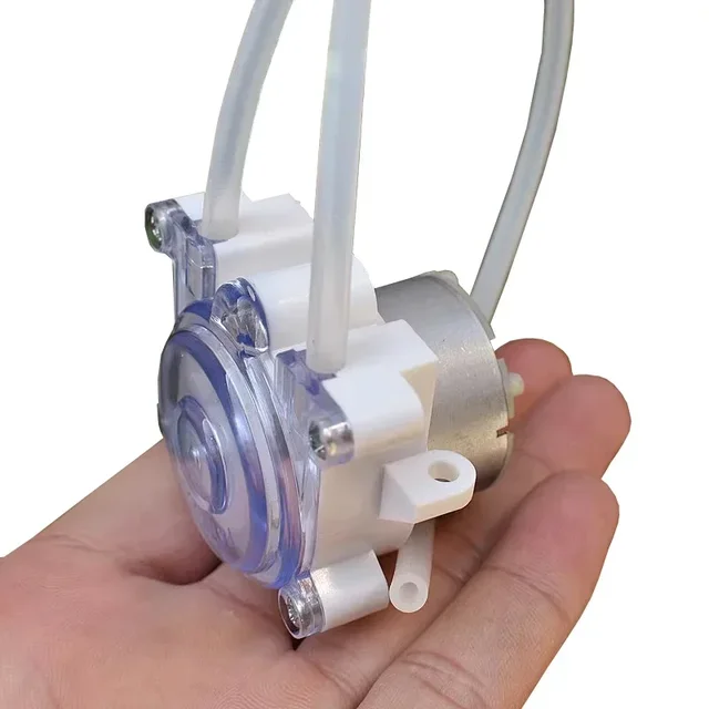 Mikropompa perystaltyczna DC 6 V-12 V mały Mini 500 motoreduktor dozujący wyciskanie cieczy woda do laboratoryjnej pompy do pobierania próbek atramentu