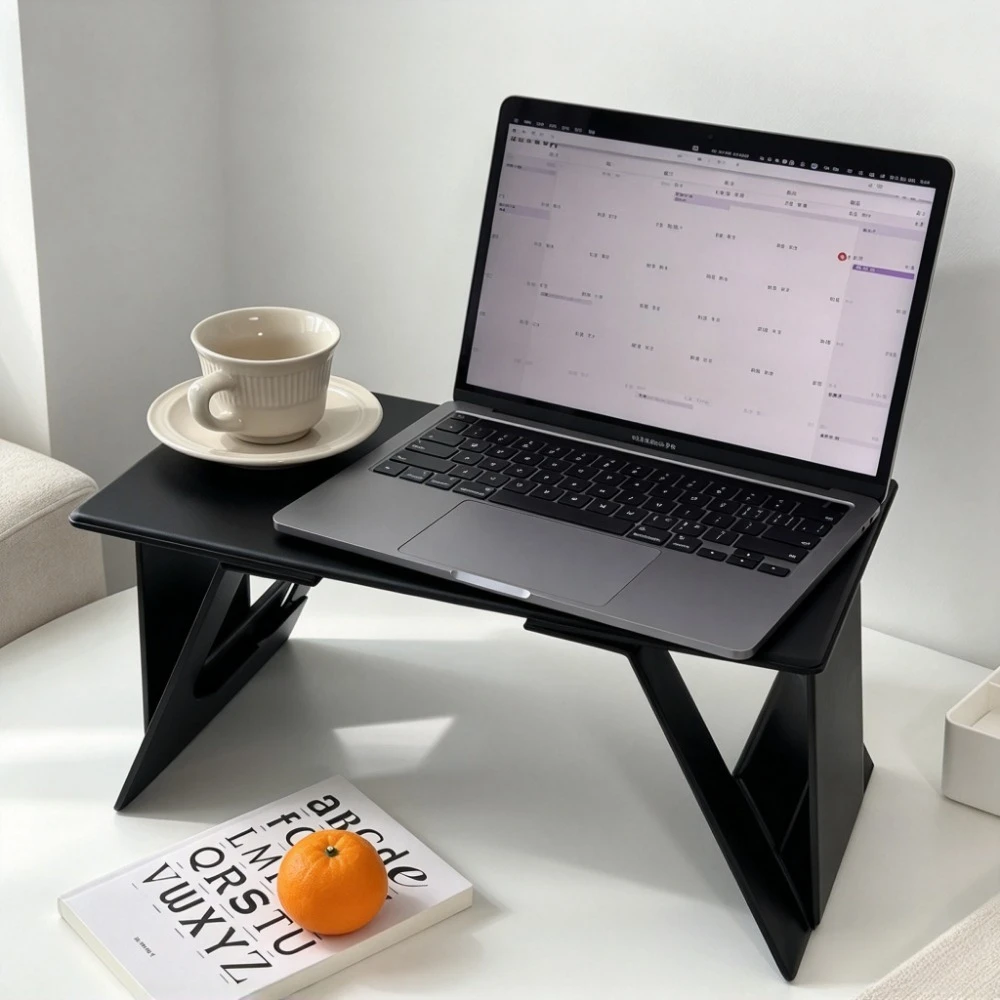 Foldable Laptop Desk Bed Table Adjustable Portable Computer Stand Multifunctional Breakfast Tray for Home Office Camping Work