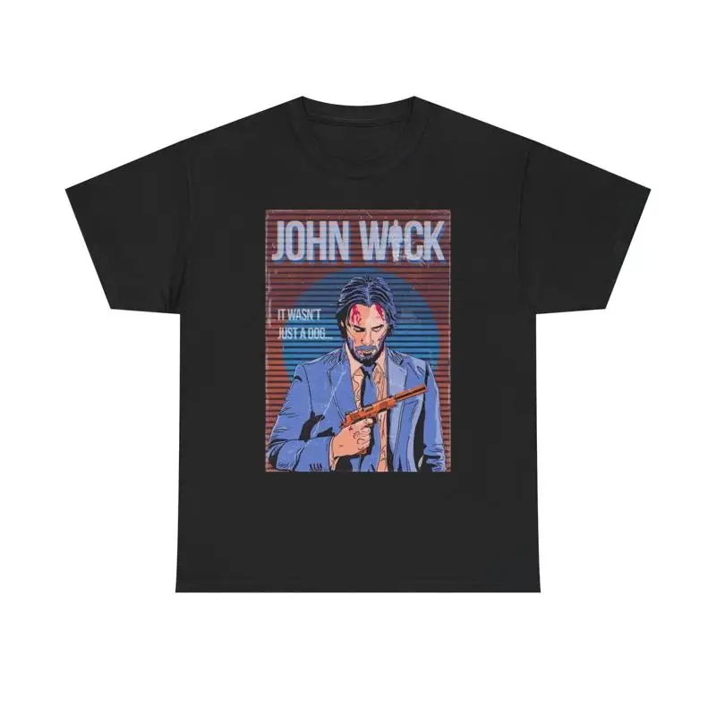 

Футболка John Wick в стиле ретро с постером фильма из плотного хлопка