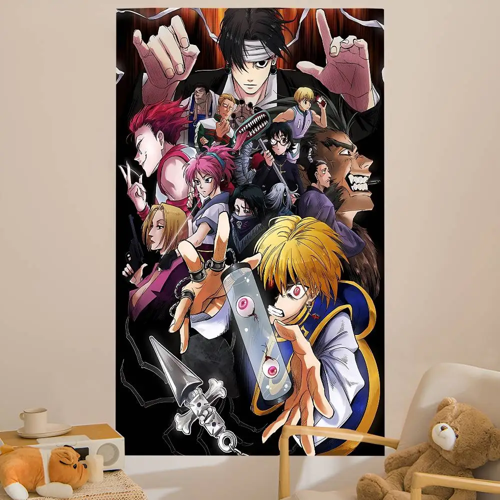 Hunter X Hunter Anime Chart Tapestry Art Science Fiction Room Home Decor Cheap Hippie Wall Hanging