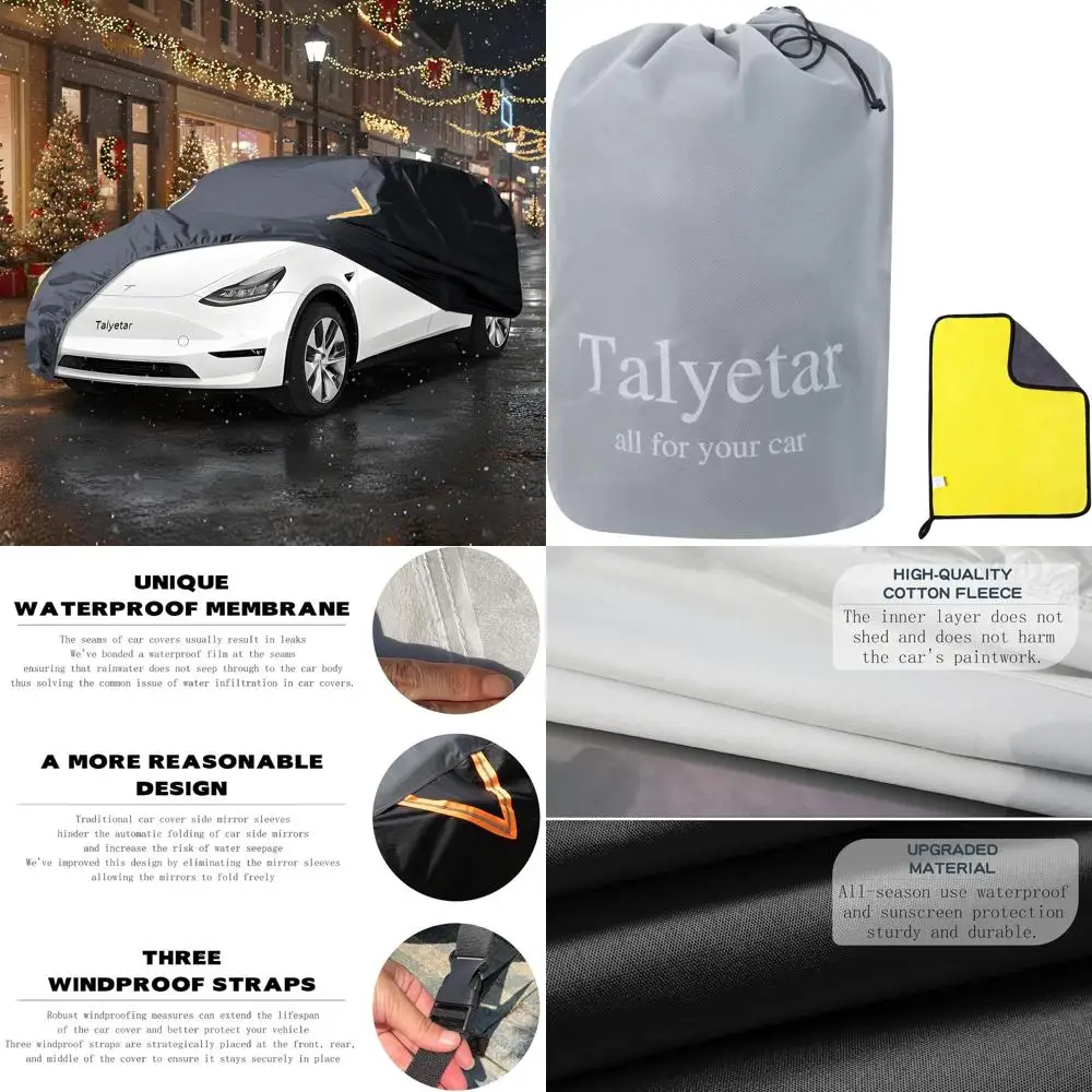 

Водонепроницаемый всепогодный чехол для внедорожника с молнией, сверхпрочная защита для автомобилей 185-190 см