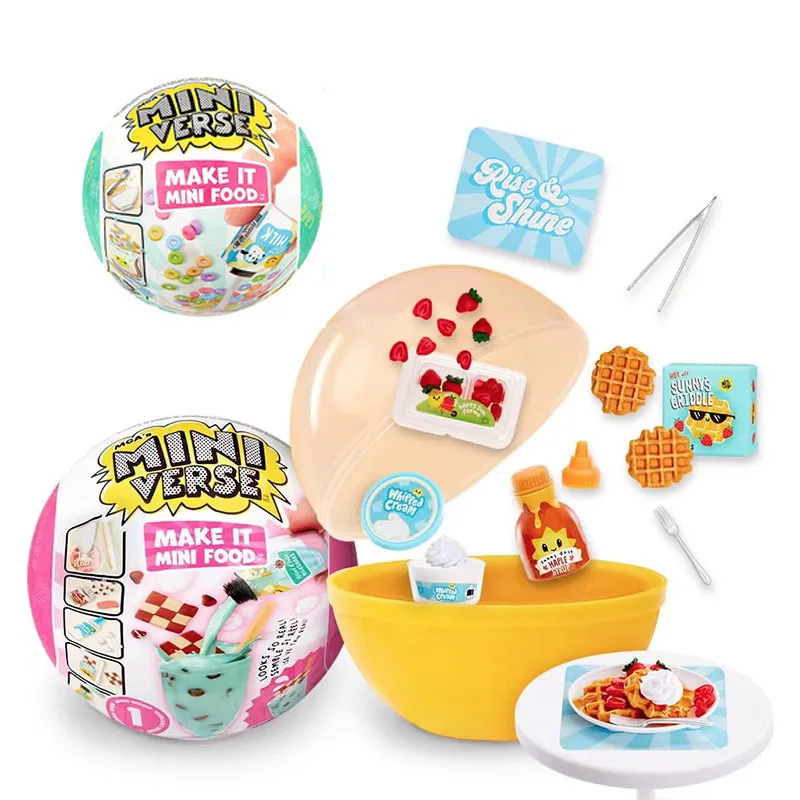 New Mini DIY Verse Make It Mini Food Diner Series 1 Ice Cream Shop Bundle Mini Collectibles Resin Play Toy Set Gifts for Girls