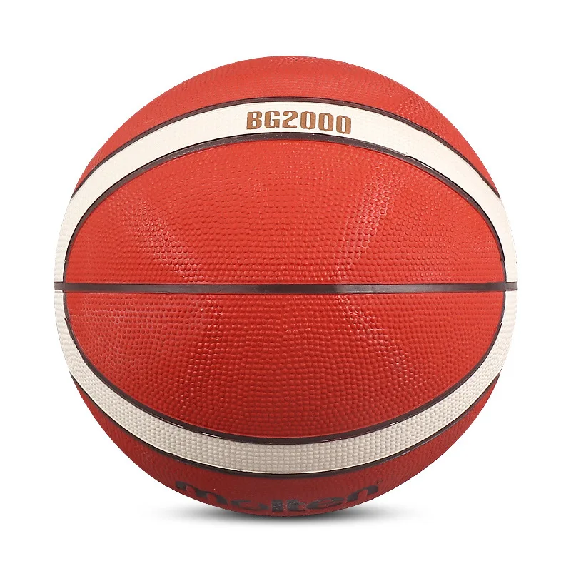 몰텐 BG2000 FIBA 승인 농구공 - 고무 커버 및 부틸 블래더 (야외 경기용, 사이즈 7/6)