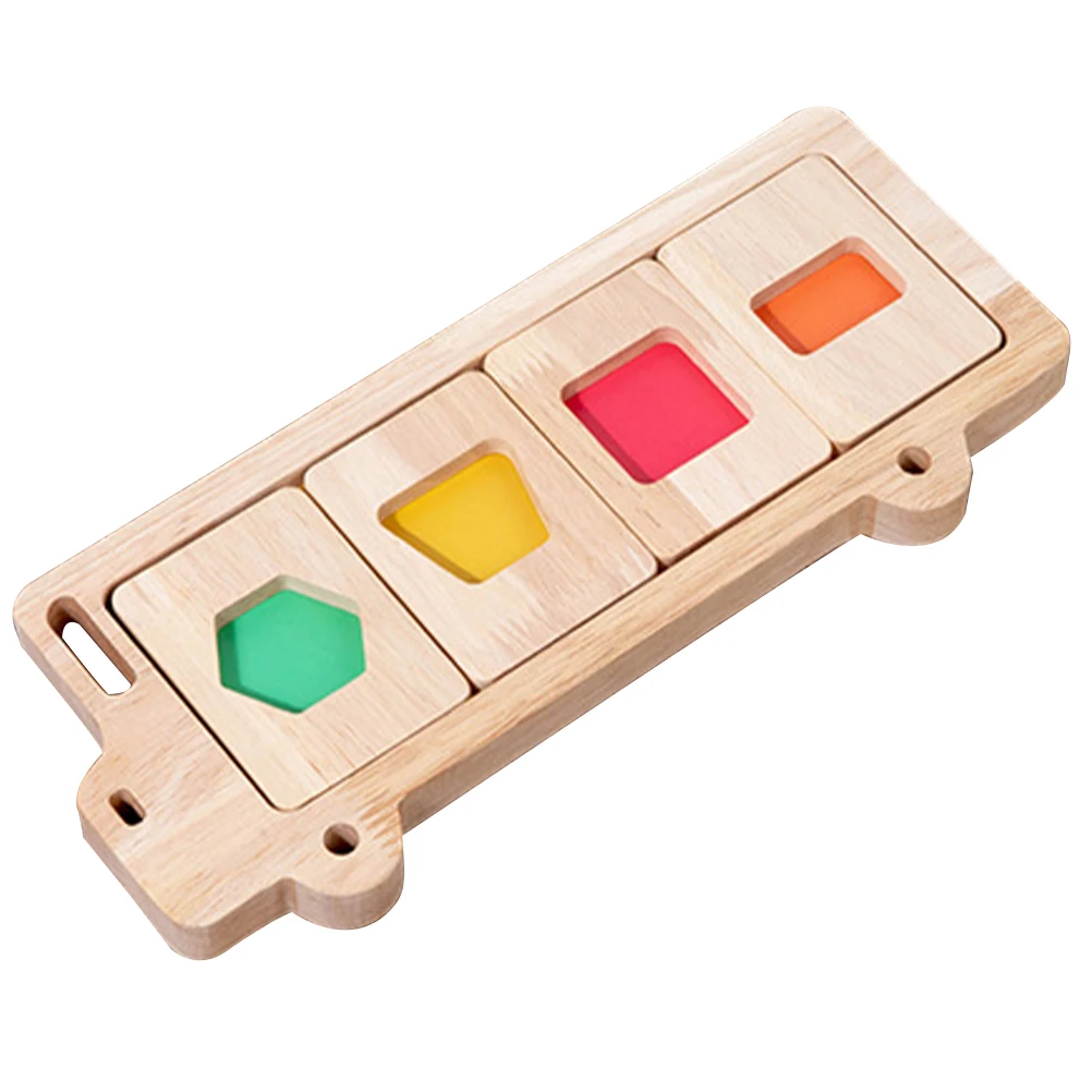 1 conjunto de quebra-cabeça geométrico de madeira forma classificação correspondência brinquedo separação de cores para forma jogo de correspondência crianças quebra-cabeças placa criança