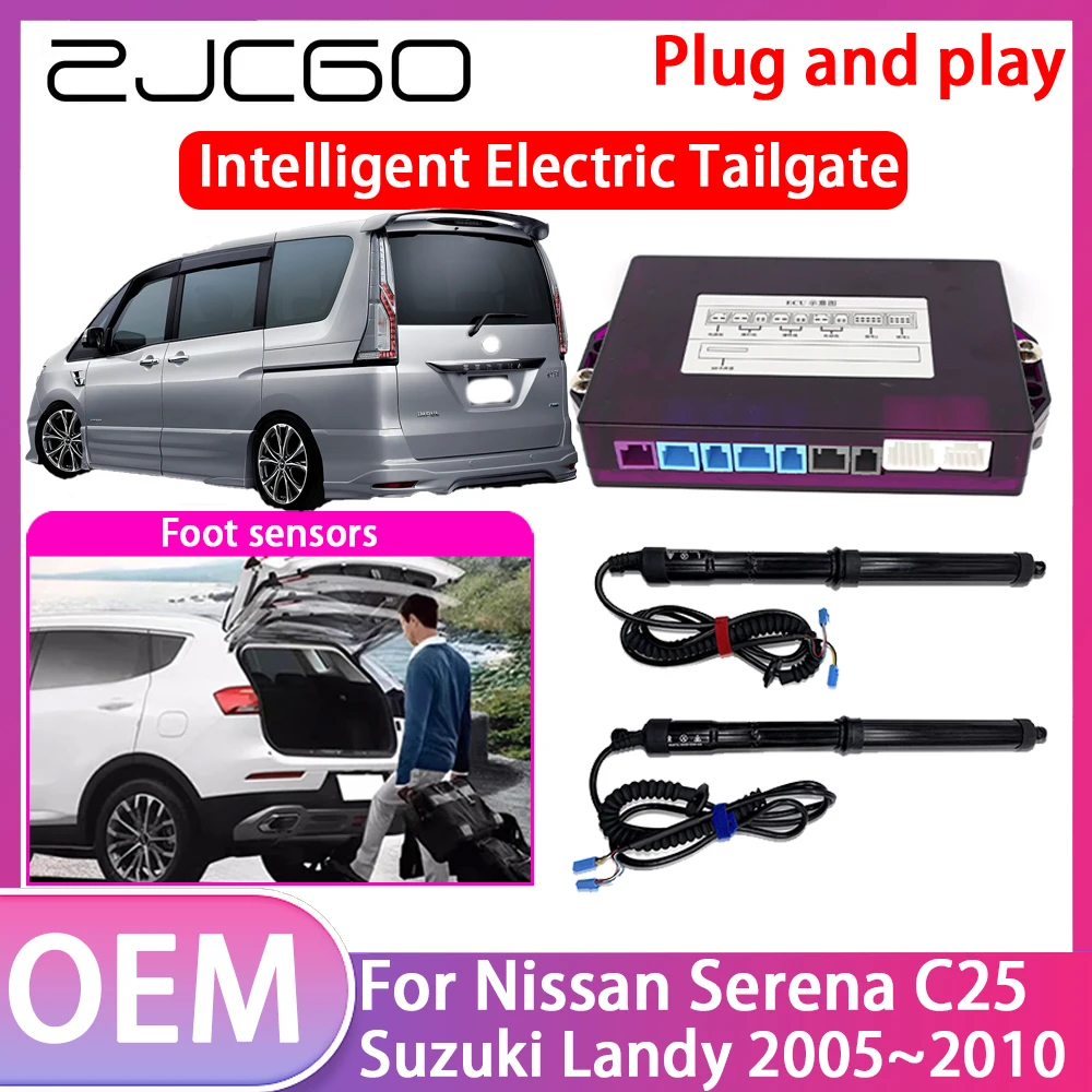 

ZJCGO Electric Tailgate Lift Drive Trunk Opening Tail Gate Lift Soft Close Car Door For Nissan Serena C25 Suzuki Landy 2005~2010