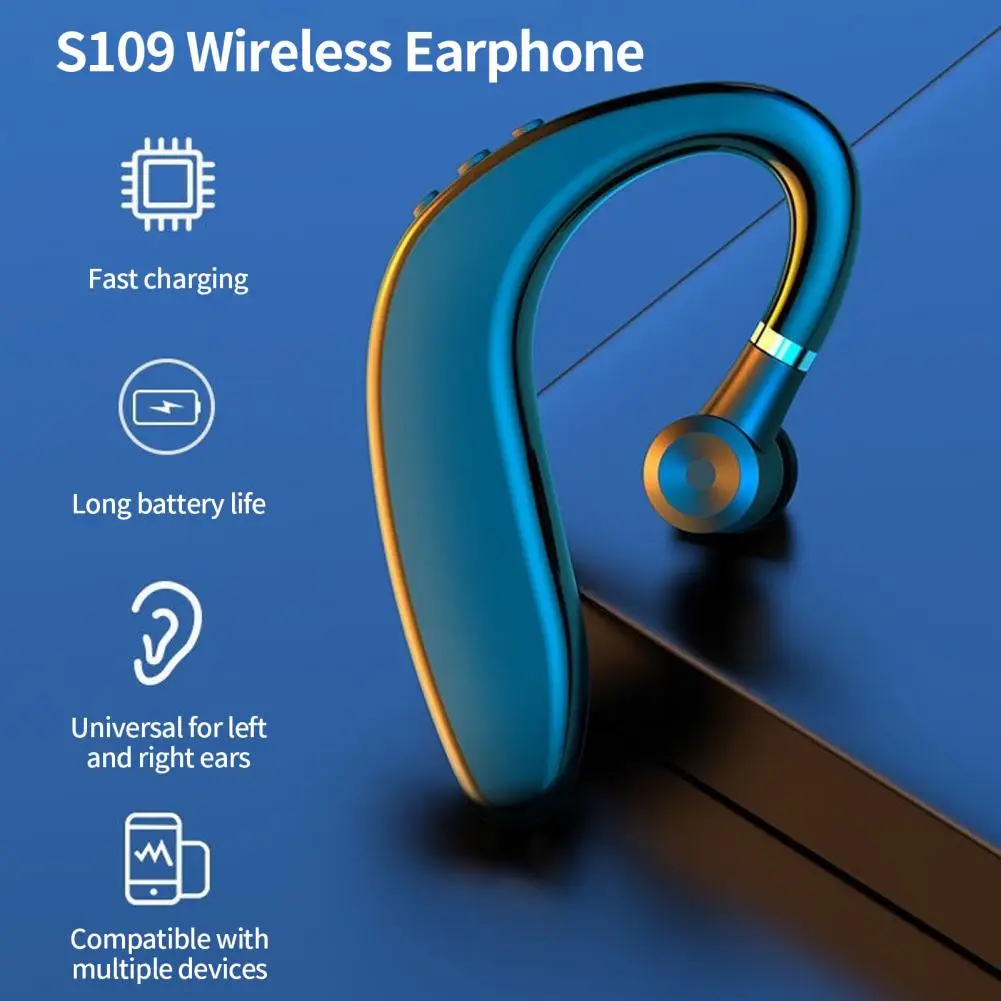 Excellent Wireless Earbud Low Power Consumption Voice Assistant Mini Bluetooth-compatible Music Sports Ear Hook Earbud