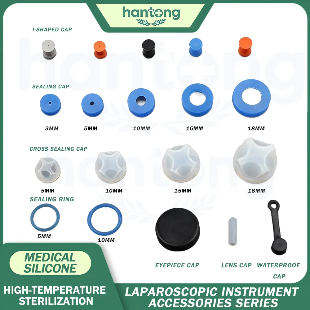 Laparoscopic Silicone Sealing Cap Coagulation Forceps Waterproof  Cross  Round Cap Eyepiece Cap Piercing Seal Ring I-shaped