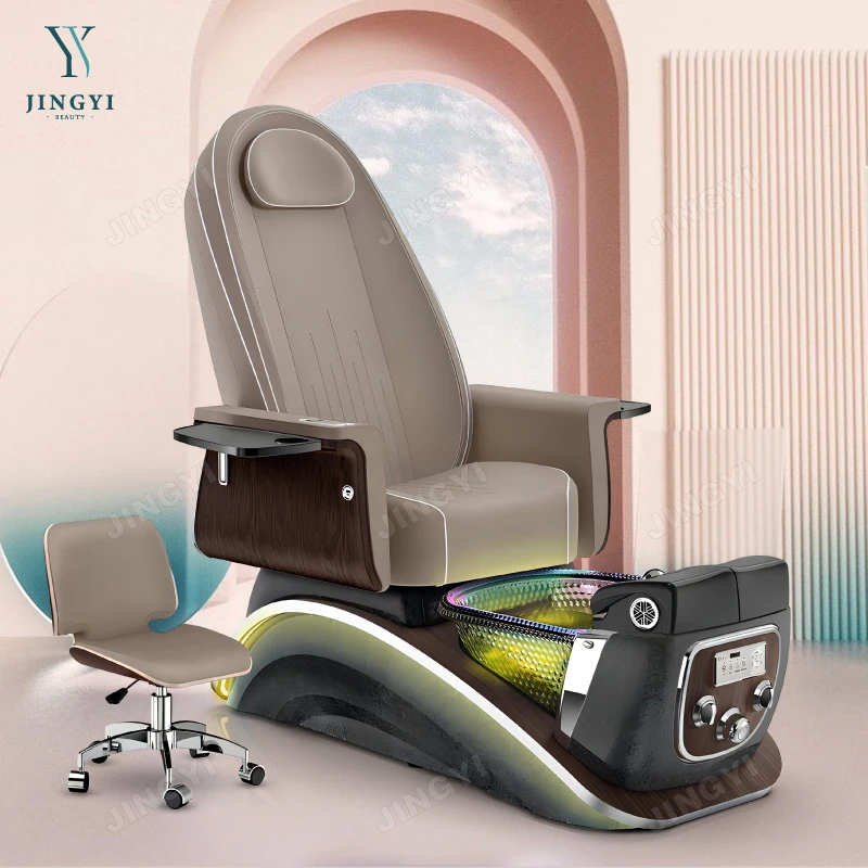 Modern luxury manicure pedicure chair reclining salon beauty lamp surfing foot bath chair pedicure station electric