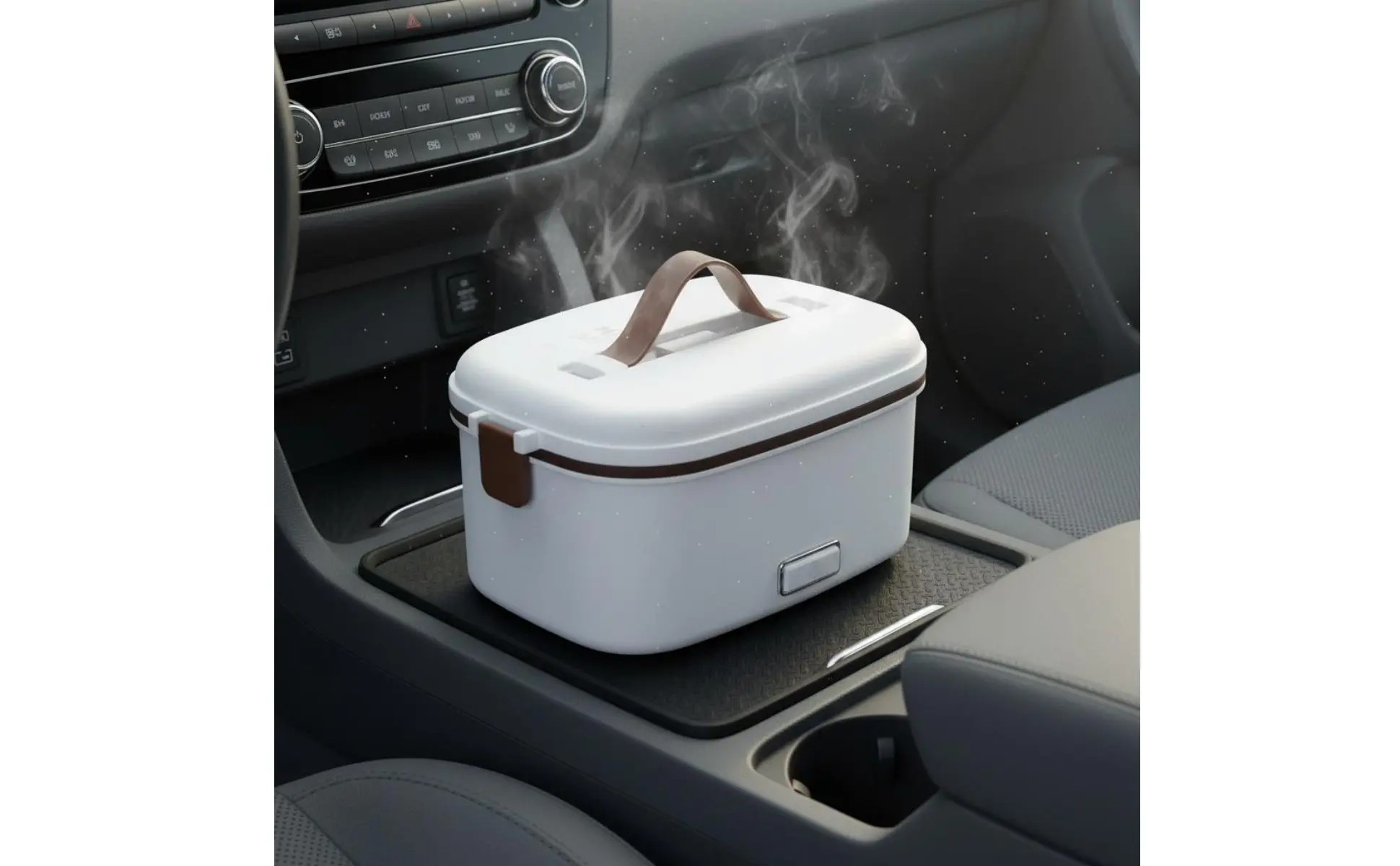 Car Heated Lunch Box Double Use Stainless Steel Heating Lunch Box Portable Food Warmer 3-in-1 Voltage Support Dishwasher Safe