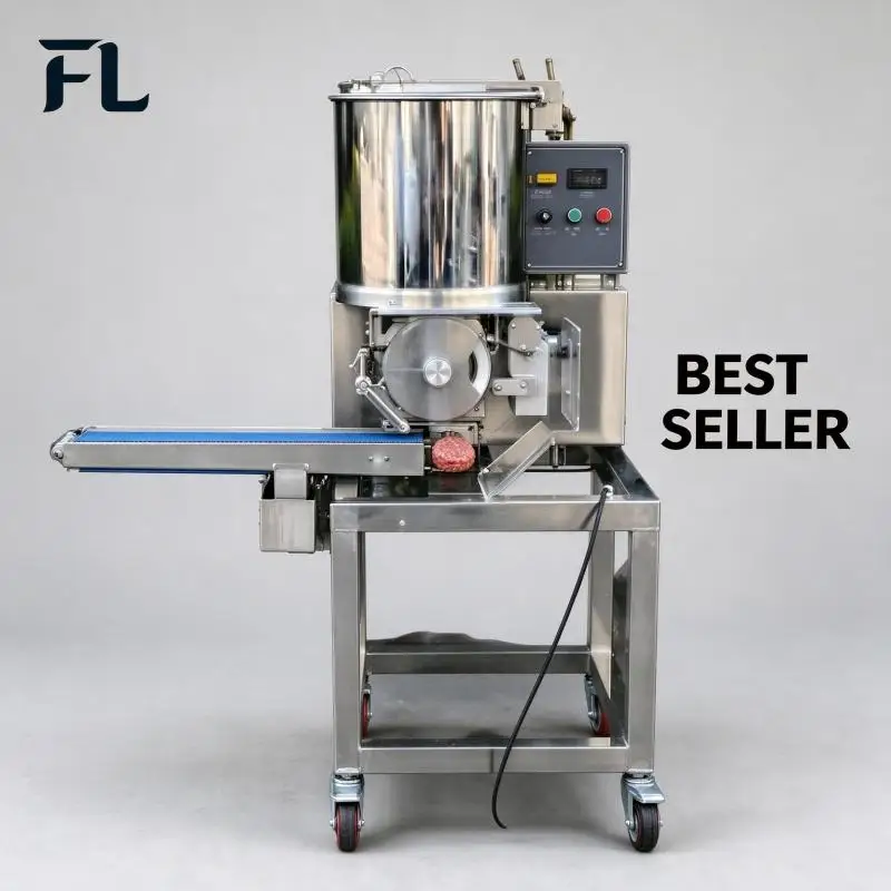 Meat Patty Forming Machine Industrial Patty Press Machine Adjustable Thickness for Beef Pork Shrimp Patty Manufacturing