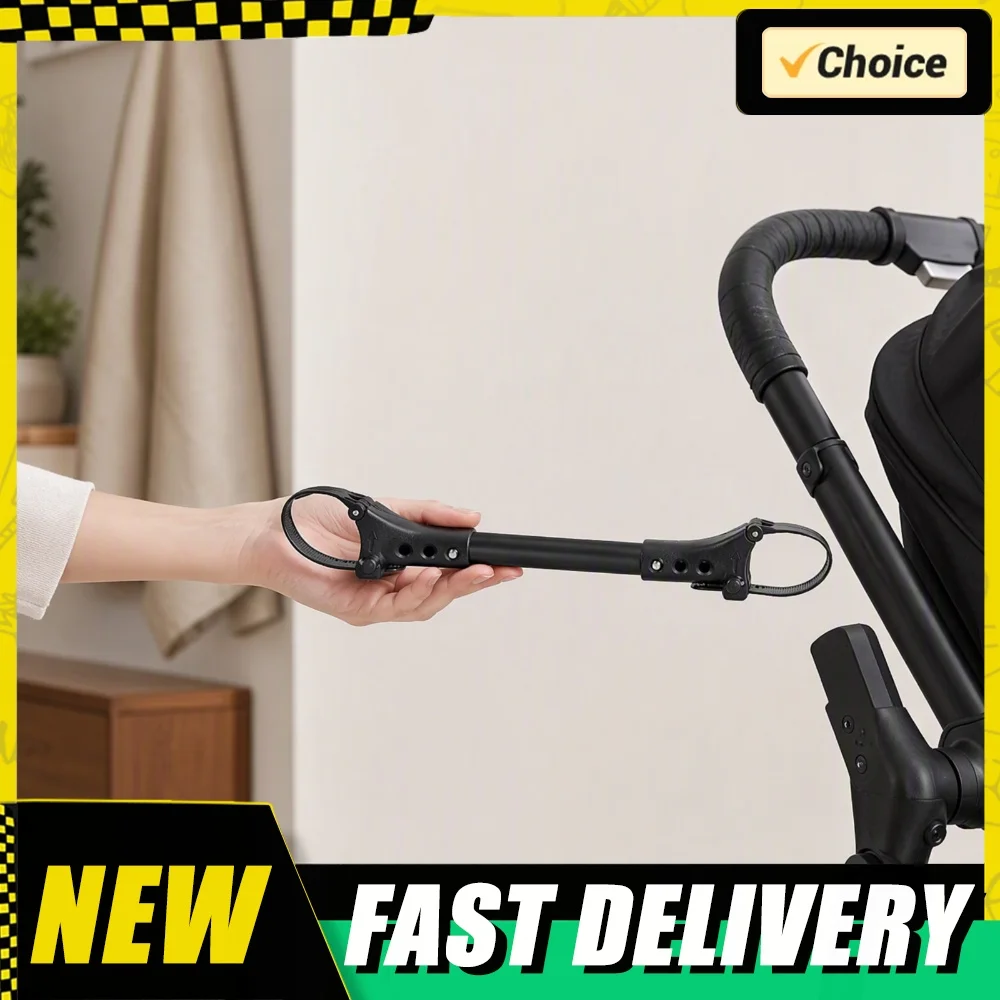Adjustable Twin Stroller Connector 3-Level Universal Double Buggy Coupler Bar Aluminum Alloy Nylon Strap Pushchair Link Kit