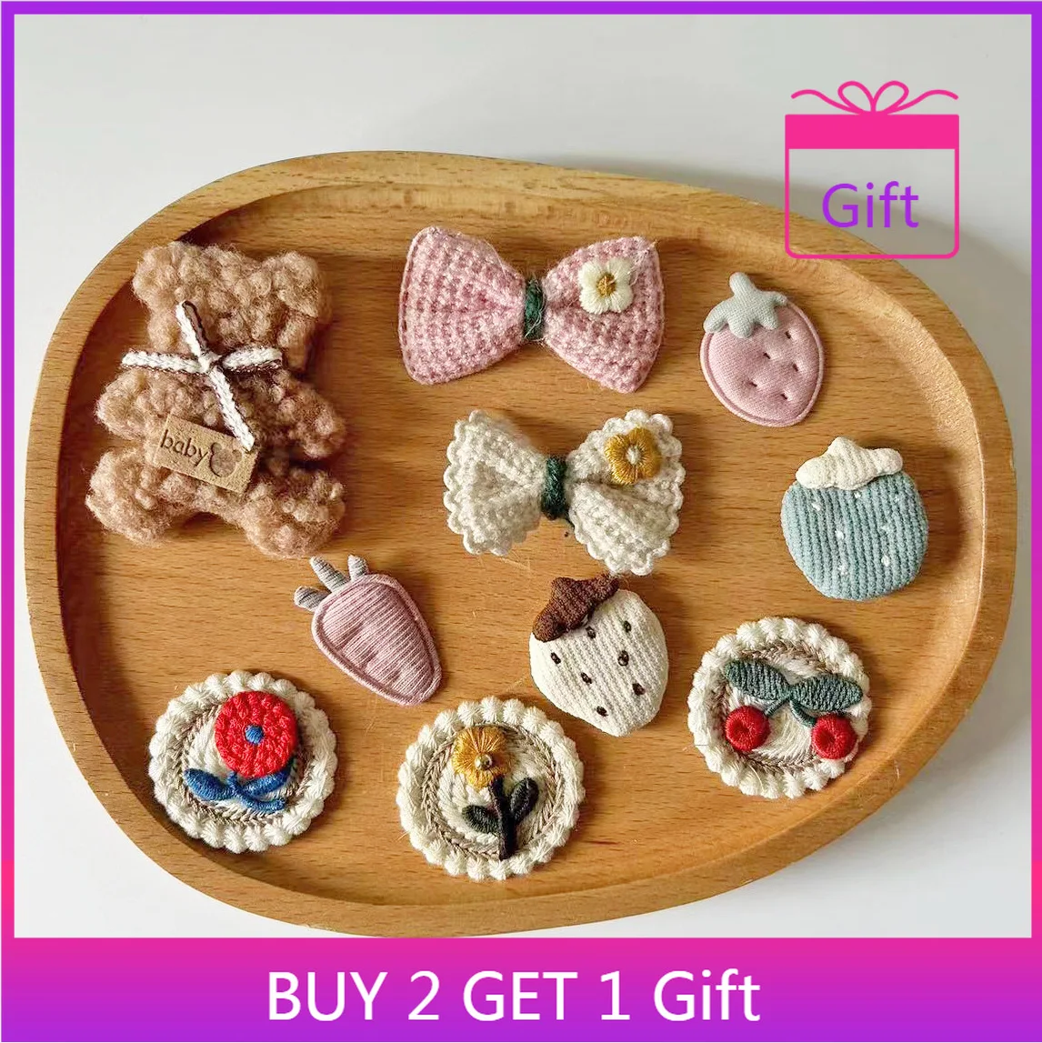 

Fabric Bear Bows 20pcs Kids Hair Clips DIY Craft Supplies Baby Hair Accessories Set