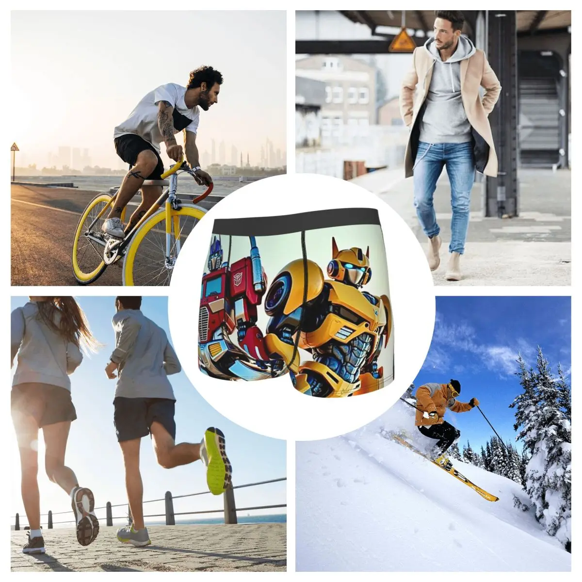 الملاكم السراويل السراويل أوبتيموس برايم سراويل الرجال تهوية الملابس الداخلية لهدايا صديقها أوم رجل