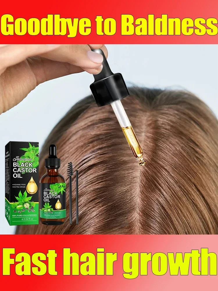 

Organic Black Castor Oil for Hair Growth Jamaican Scalp Dense Hair Strengthening Hair Loss Prevention Repair Nourishing Liquid