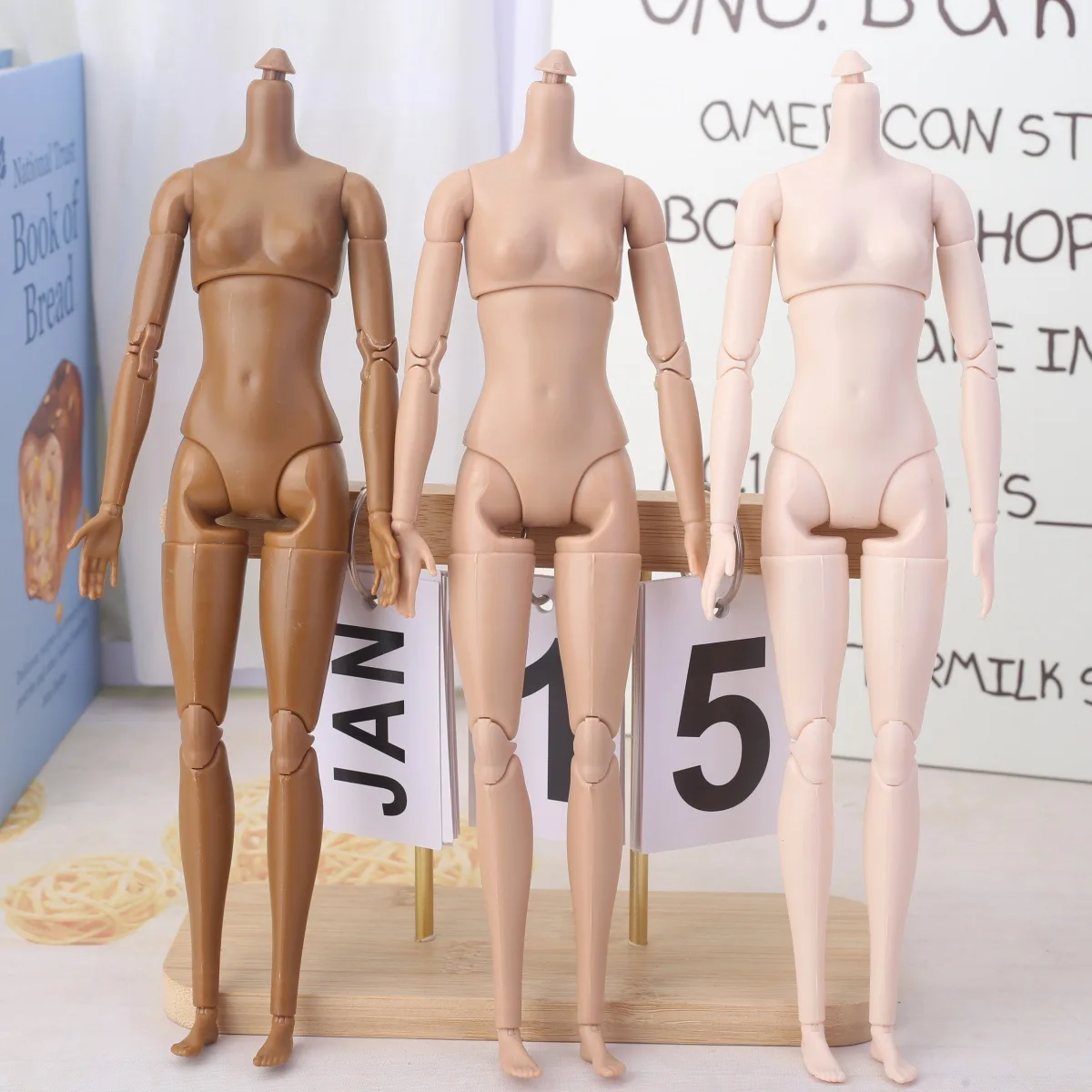 1/6 Supermodel Doll Body Parts 22 Joints High Quality 30cm Babi Doll Dark Skin Yoga Female Body DIY Dress Up Collection Gift