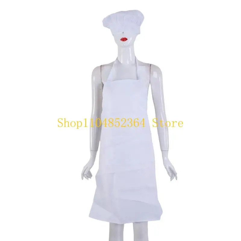 

652F Набор кухонных фартуков для взрослых, фартук регулируемого размера, шляпа для выпечки своими руками, защищает от пятен на