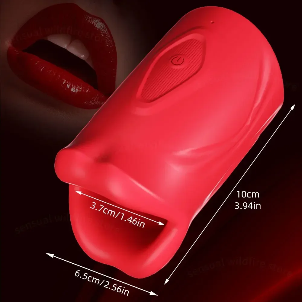 Juguetes sexuales Masturbador masculino Garganta profunda-Boca 360 °   Vibrador masculino vibratorio envuelto 9 Control de aplicaciones Máquina sexual para hombres Stroker Jiworb