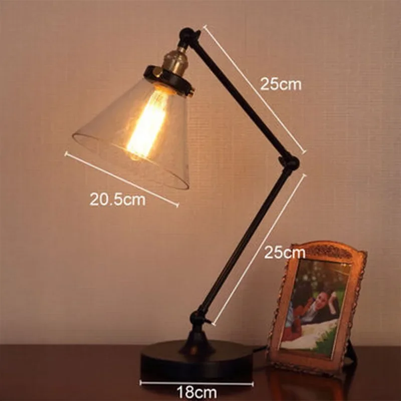 Folding desk lamp bedroom bedside lamp creative long robotic arm work reading desk lamp