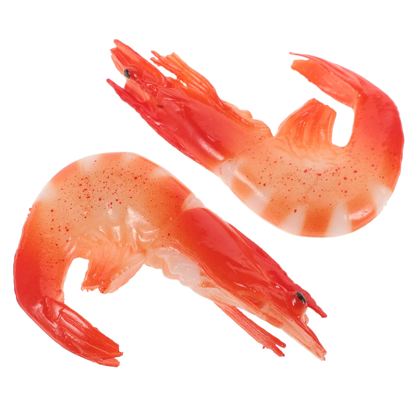 2 Pcs Ocean Food Magnets Child Fridge Refrigerator Pvc Shrimp Stickers Accessory