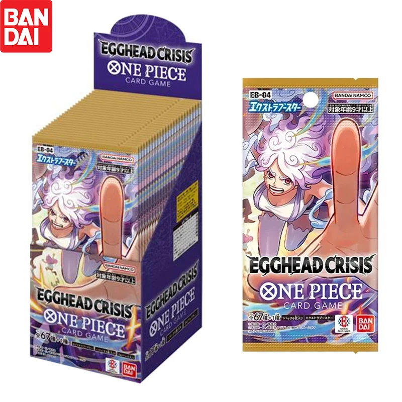 BANDAI 2026 New One Piece Card Game EB03 Heroines EB04 Egghead Crisis Booster Tcg Full Set Collection Card Gift