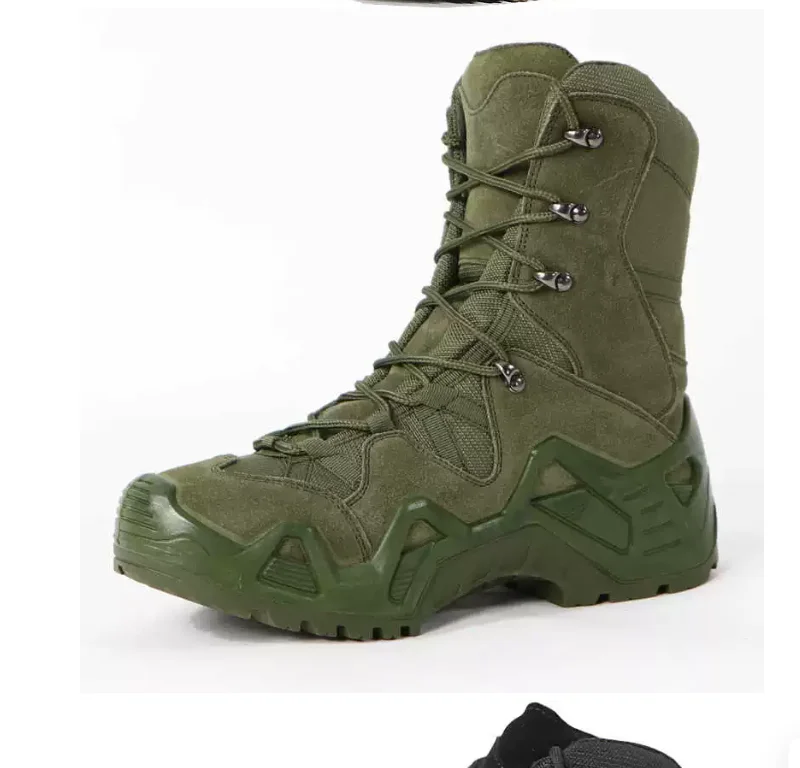 Russian Khaki Tactical Outdoor Sand High Top Hiking Shoes Military Fan Boots