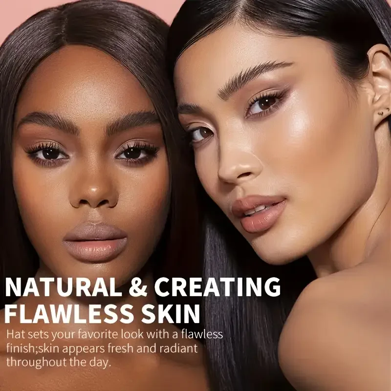 ダークコンパクトパウダー、マット、ウォータープルーフ、ダークコンシーラー、フェイスメイク用の輪郭形成ファンデーション。