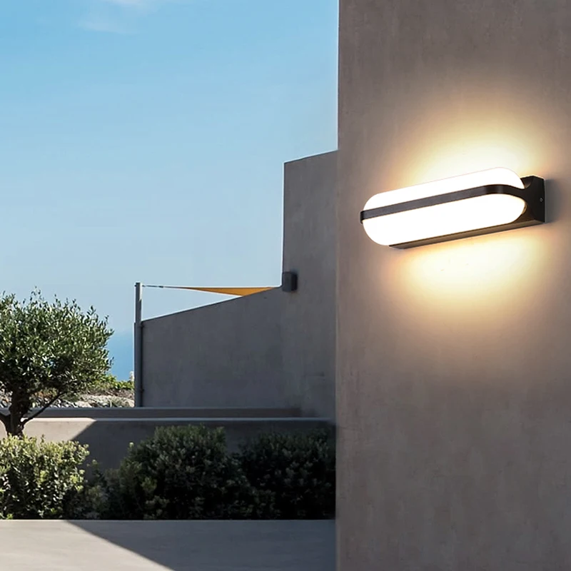 Светодиодный настенный светильник, уличный водонепроницаемый IP65, настенный светильник, садовые светильники, алюминиевый светильник для спальни, гостиной, коридора, лестницы, освещение