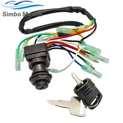 Ignition Switch Key for Yamaha 2/4-Stroke 6-300HP Outboard Control Box for Parsun Hidea Replace MP51040 703-82510 703-82510-43