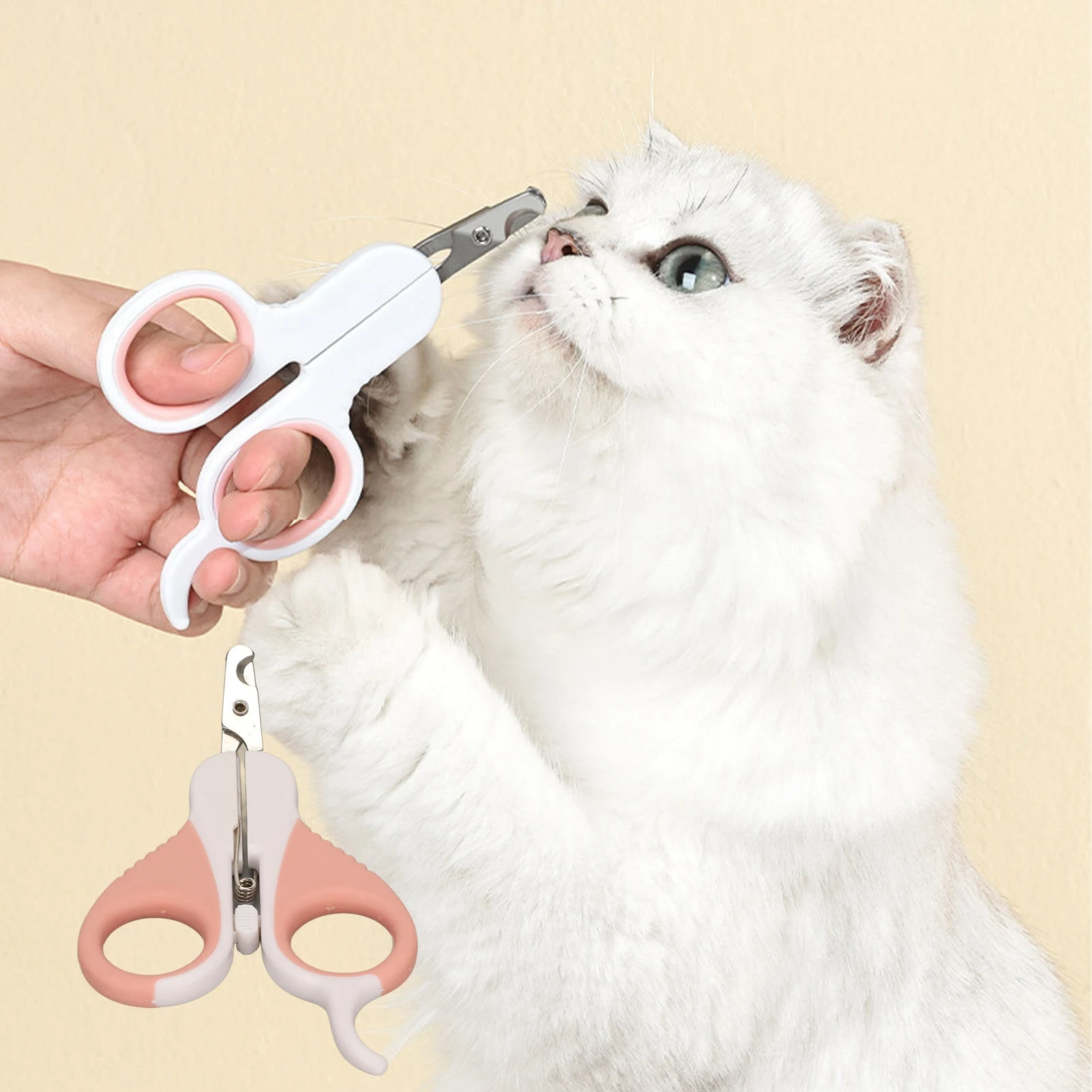 Pet Nail Scissors Cat And Dog Nail Clippers Sharp Stainless Steel Knife Head Pet Supplies Prevent Slip Handle Labor Saving Safe