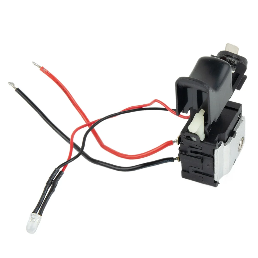 1 Buah Perkakas Listrik Sakelar Pemicu dengan Peralatan Bengkel Lampu Kecil 7.2 V - 24 V Hitam Nyaman untuk Penggunaan Baru