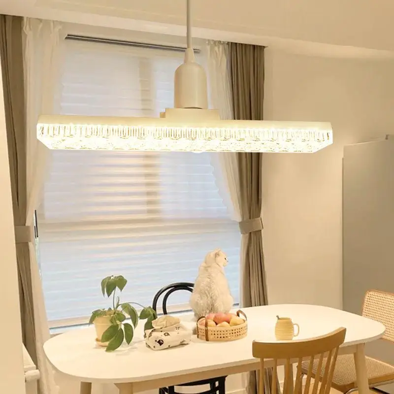 E27 LED Lamp Strip Tube Lighting AC220V 40/80W 6500K Bulbs Adjustable Direction 360° Indoor White Long Crystal Bulb