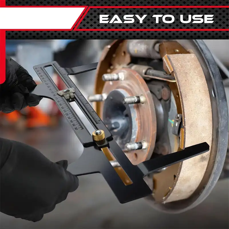 

Dual-Scale Brake Pad Reset Gauge 6.5-14.25 Inch (160-360mm) Brake Measuring Tool