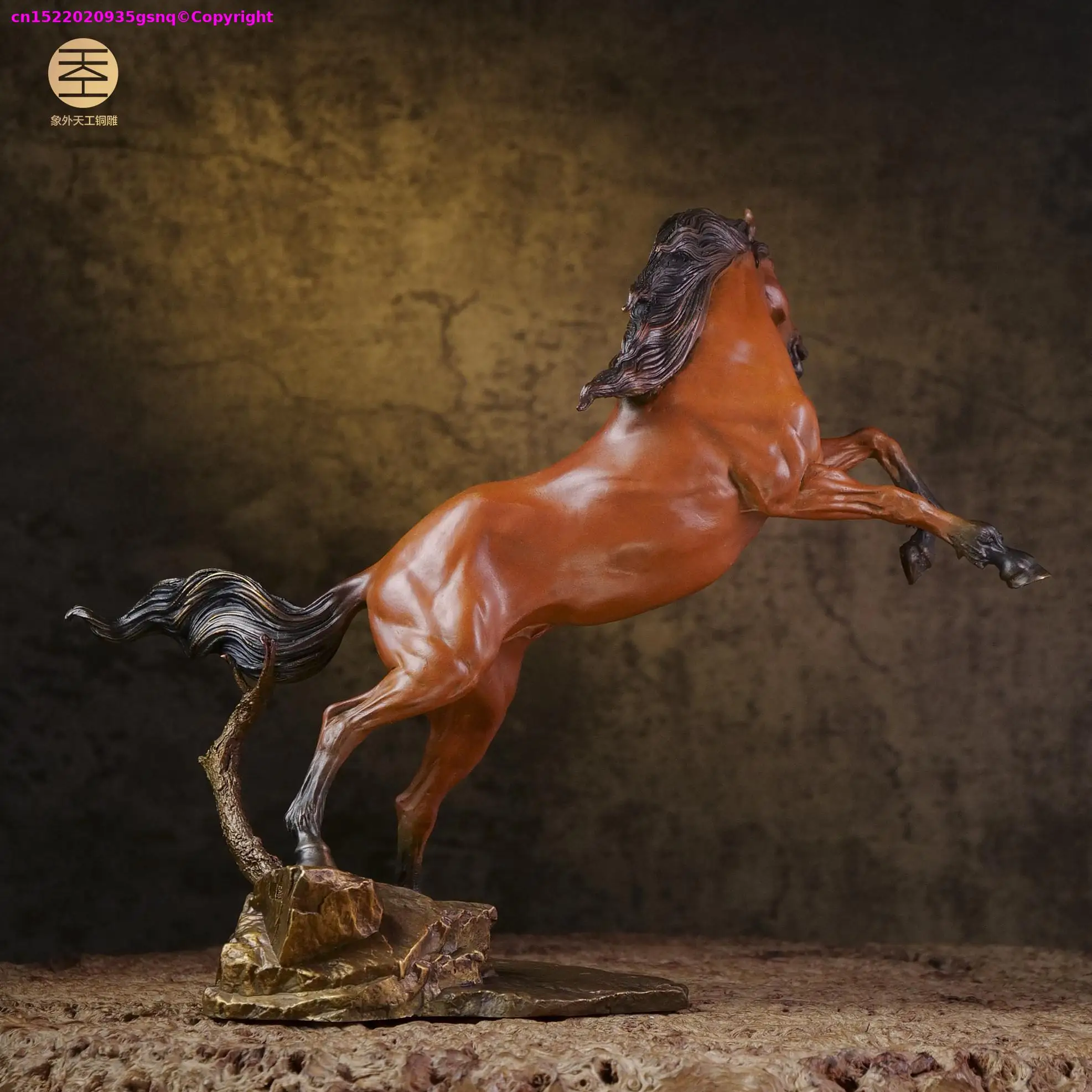 2026 TOP Lucky Mascot Galloping horse steed bronze sculpture room Company office bar club home Auspicious Decorative ornament