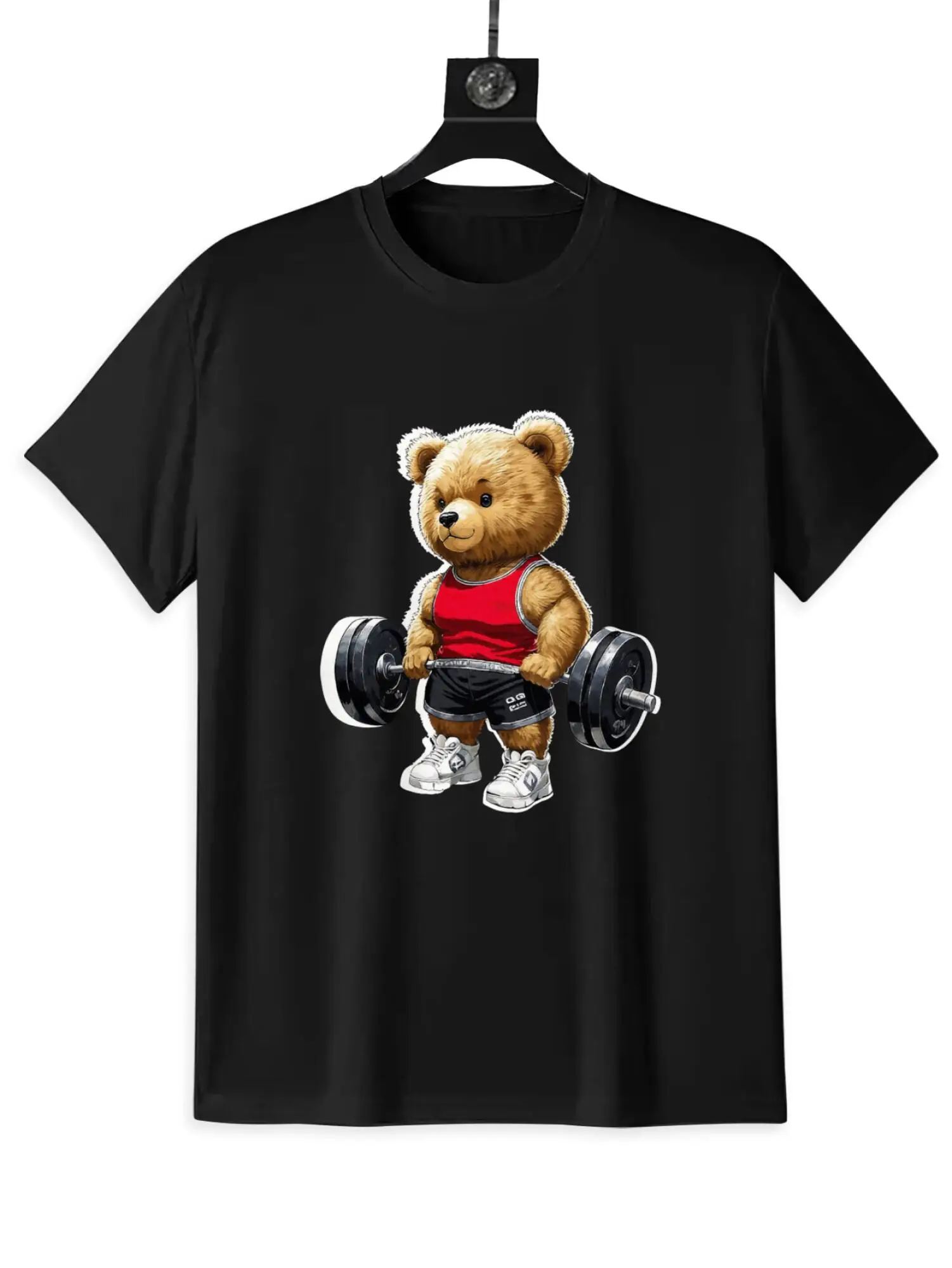 قميص الدب الصيفي المضحك، تي شيرت الدب لرفع الأثقال، تي شيرت لتمارين اللياقة البدنية، هدية لمحبي الصالة الرياضية، قميص حيوانات كمال الأجسام