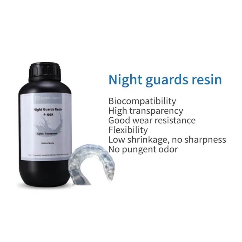 1kg Purple Dance 3D Printing Resin Photosensitive Material Compatible with 405nm 385nm for Transparent 3D Printers