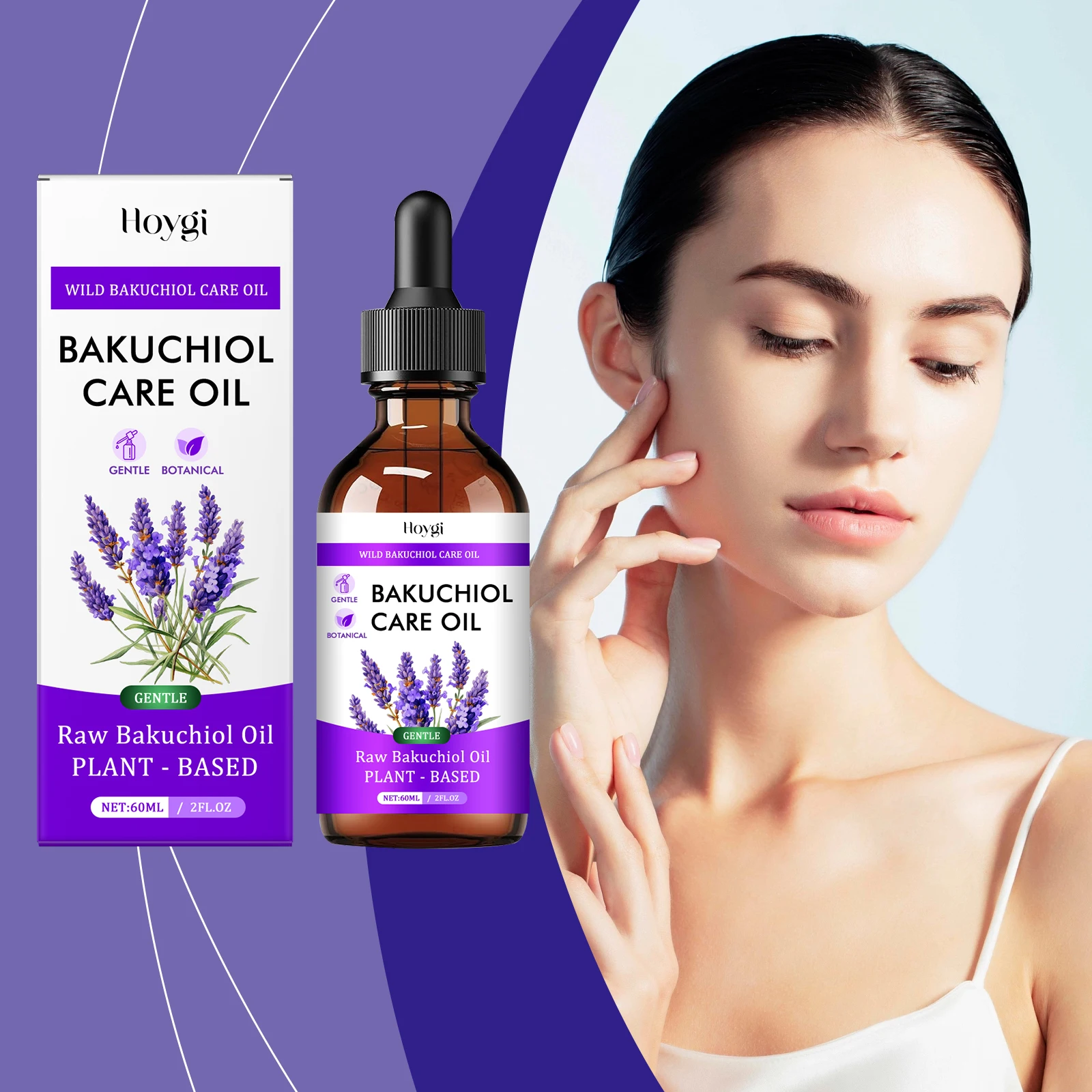 Bakuchiol Essectial Oil Relaxing Reduce Fine Lines Smoothing Facial Body Skin Care Nourish Aromatherapy Lavender Essential Oil