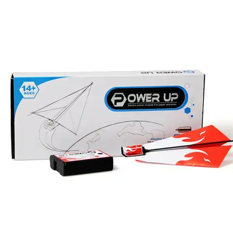 [Funny] Classic childhood origami toy electric motor power up fold Fly Paper Airplanes Kit student experiment engine DIY plane