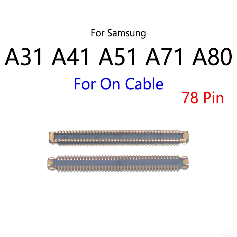 2PCS/Lot For Samsung Galaxy A31 A315F A41 A51 A515F A71 A80 LCD Display Screen FPC Connector Port On Mainboard / Flex Cable