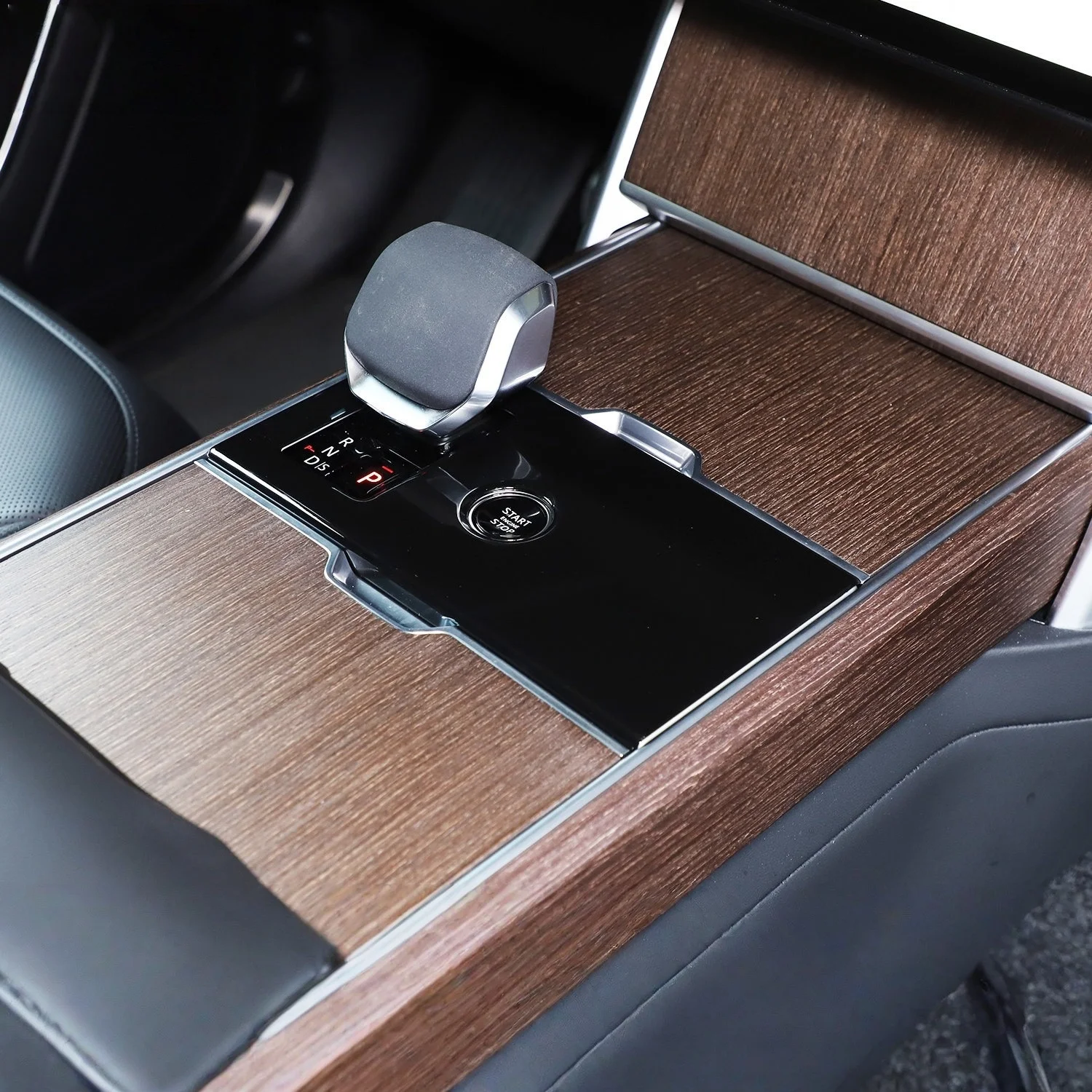 Real Carbon Fiber For Range Rover Vogue 2024 2025 Car Center Control Shift Panel Frame Decorative Sticker Car Accessories