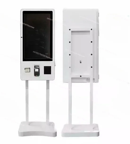 Restaurant 24 27 32 inch touch screen cashless POS fast food self-service order payment end point kiosk floor machine