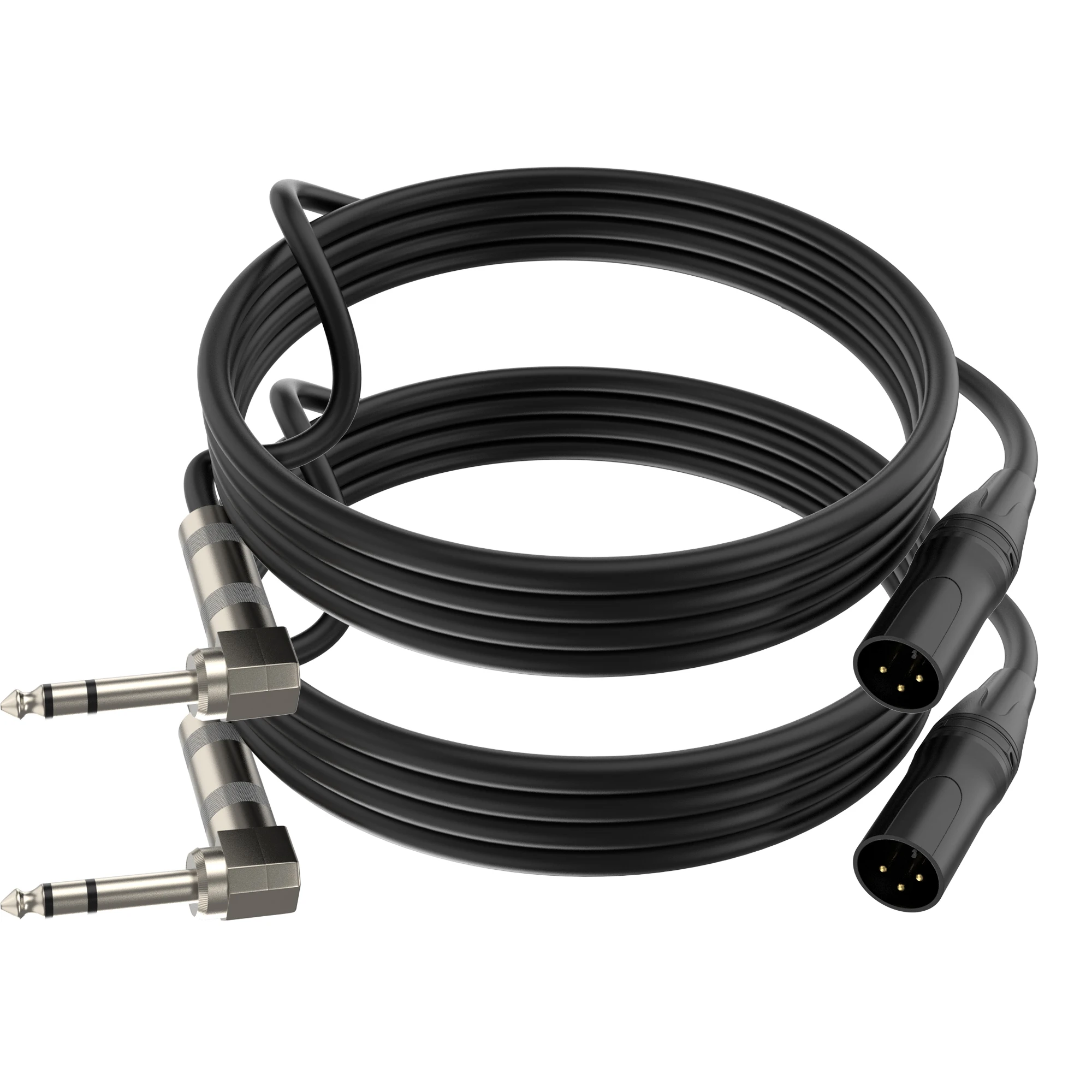 

2pcs /1.5m 6.35mm 1/4’’ TS Male to XLR Male Audio Cable, Jack 6.35mm to XLR 3-Pin Interconnect Cord Quarter Inch to XLR Unbalanc